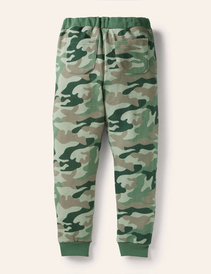 Camo Badge Joggers-Soft Green Camouflage