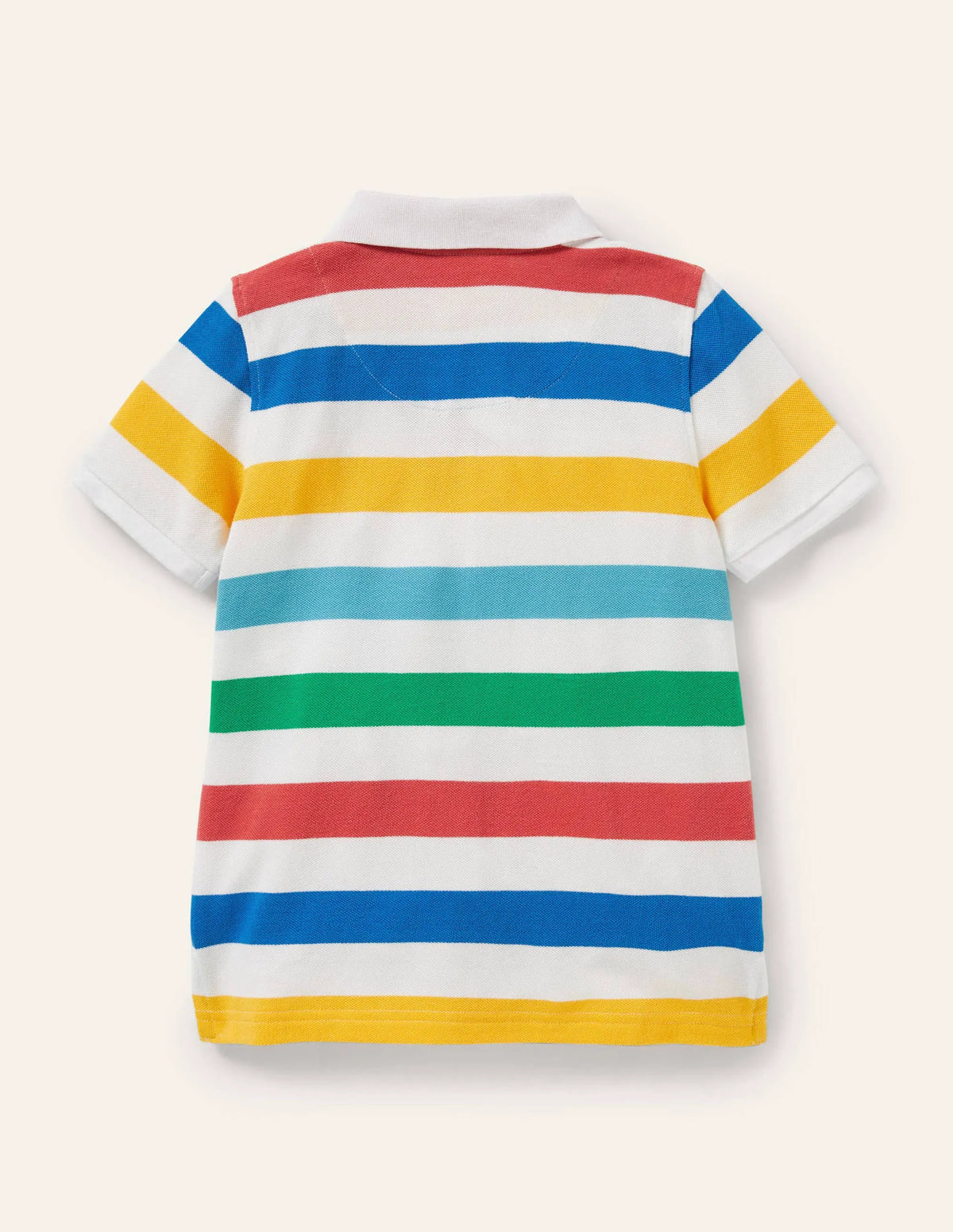 Piqué Polo Shirt-Multi Rainbow Stripe