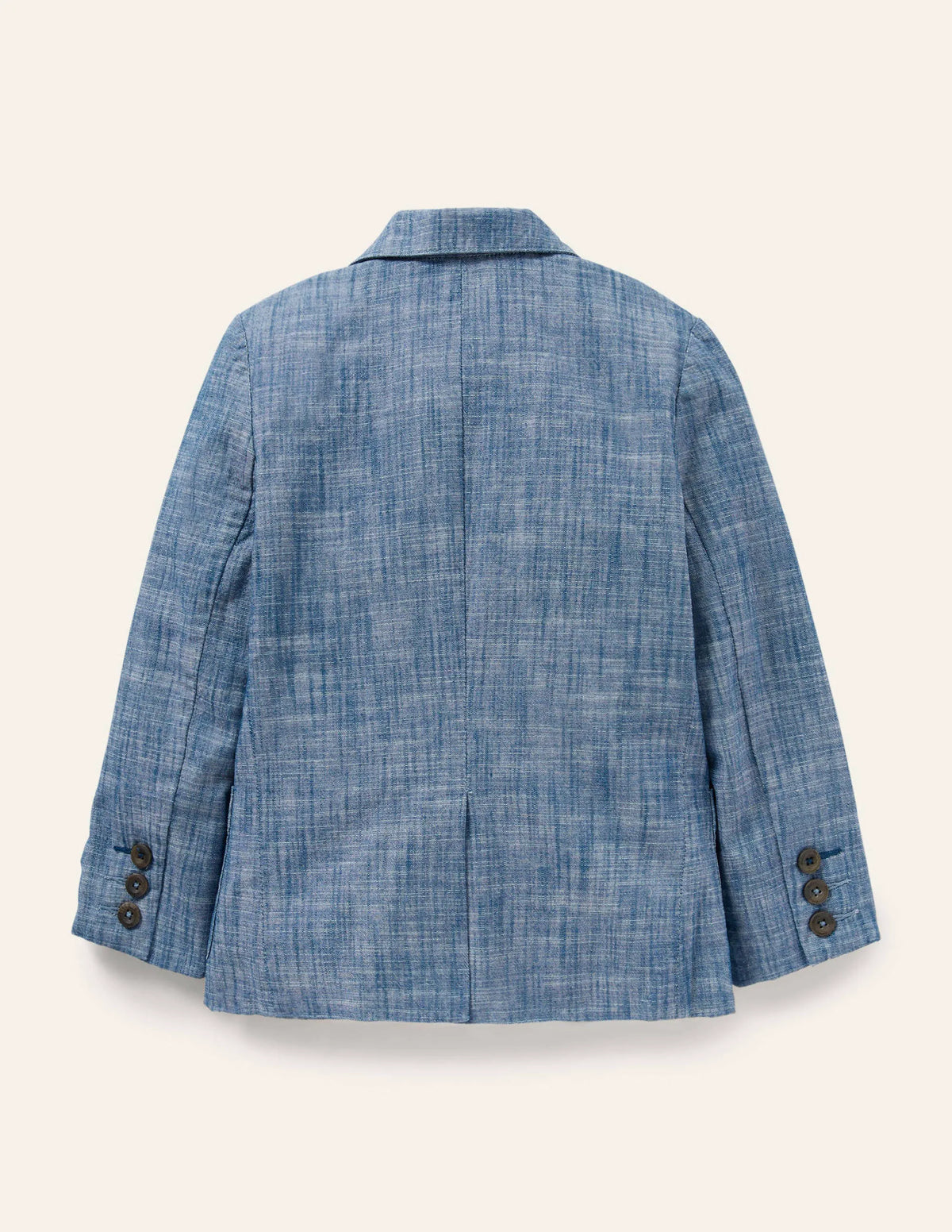 Linen Blazer-Chambray Blue