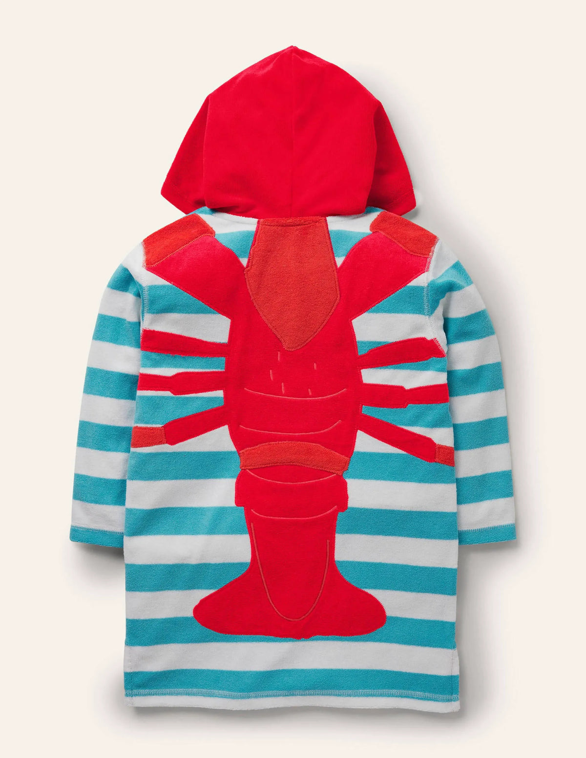 Towelling Throw-on-Aqua Blue Lobster