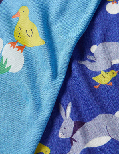 Easter Twin Pack Pajamas-Bright Marina Easter Bunny