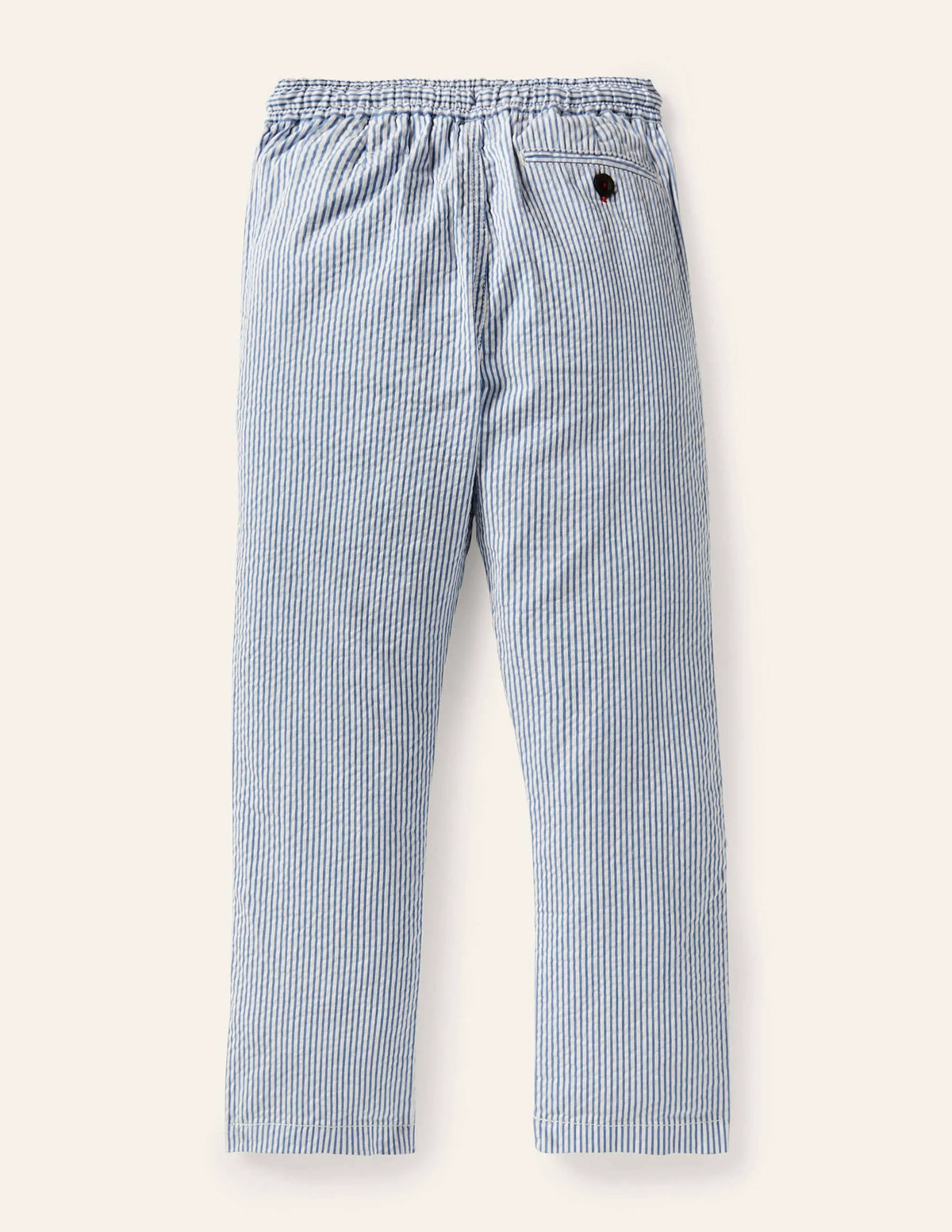Smart Pull-on Pants-Bright Marina Blue Ticking