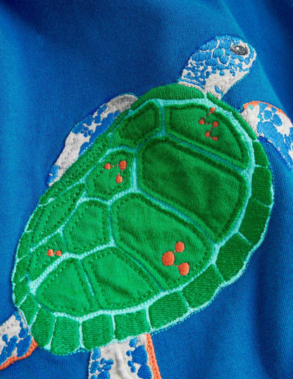 Underwater Animal T-shirt-Blue Wave Turtle