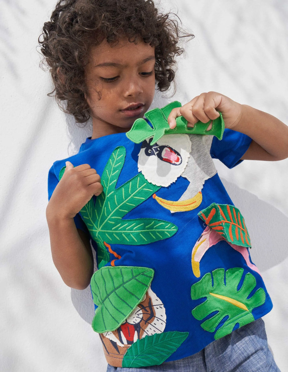 Lift-the-flap Animal T-shirt-Bluebell Blue Peeping Jungle