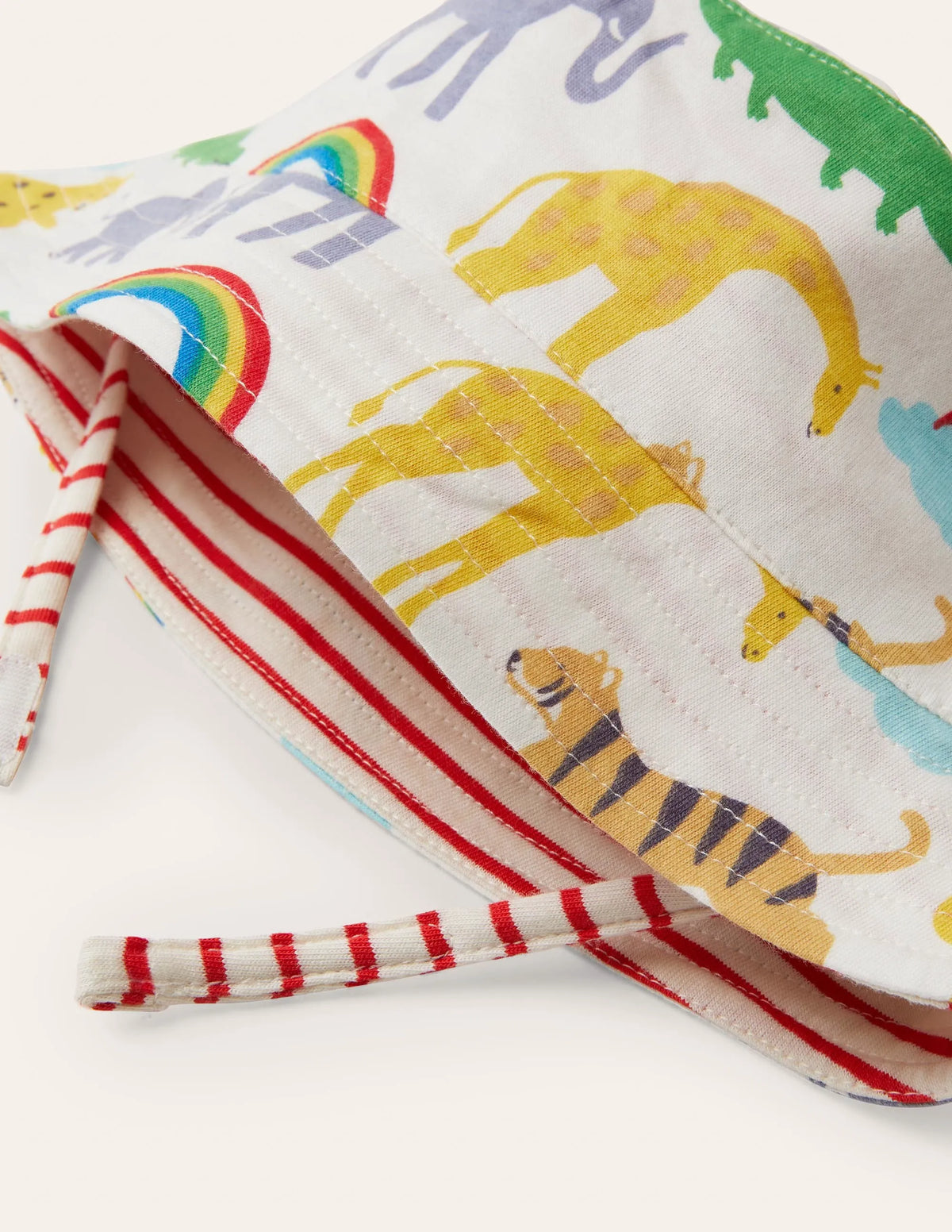 Reversible Bucket Hat-Surfboard Blue Rainbow Jungle