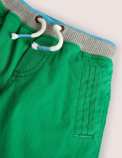 Green Draw String Cargo Pants-Highland Green