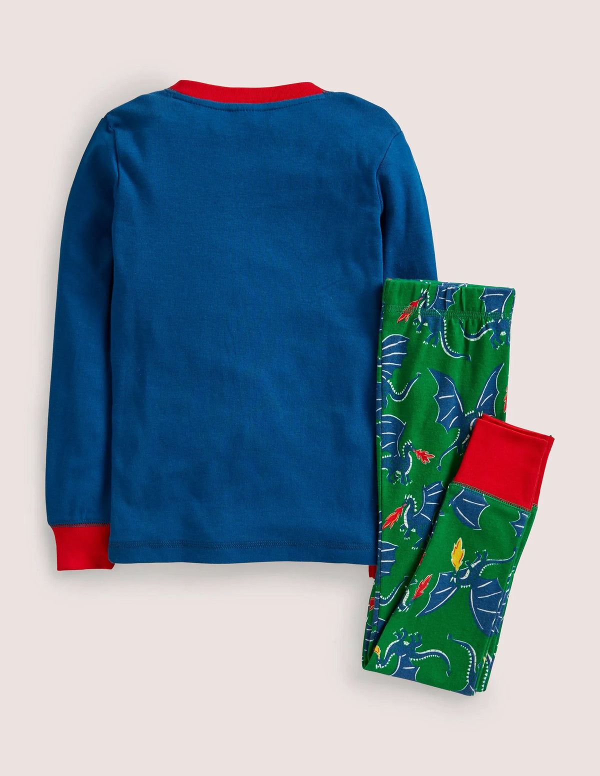 Snug Glow-in-the-dark Pajamas-Baltic Blue Dragon