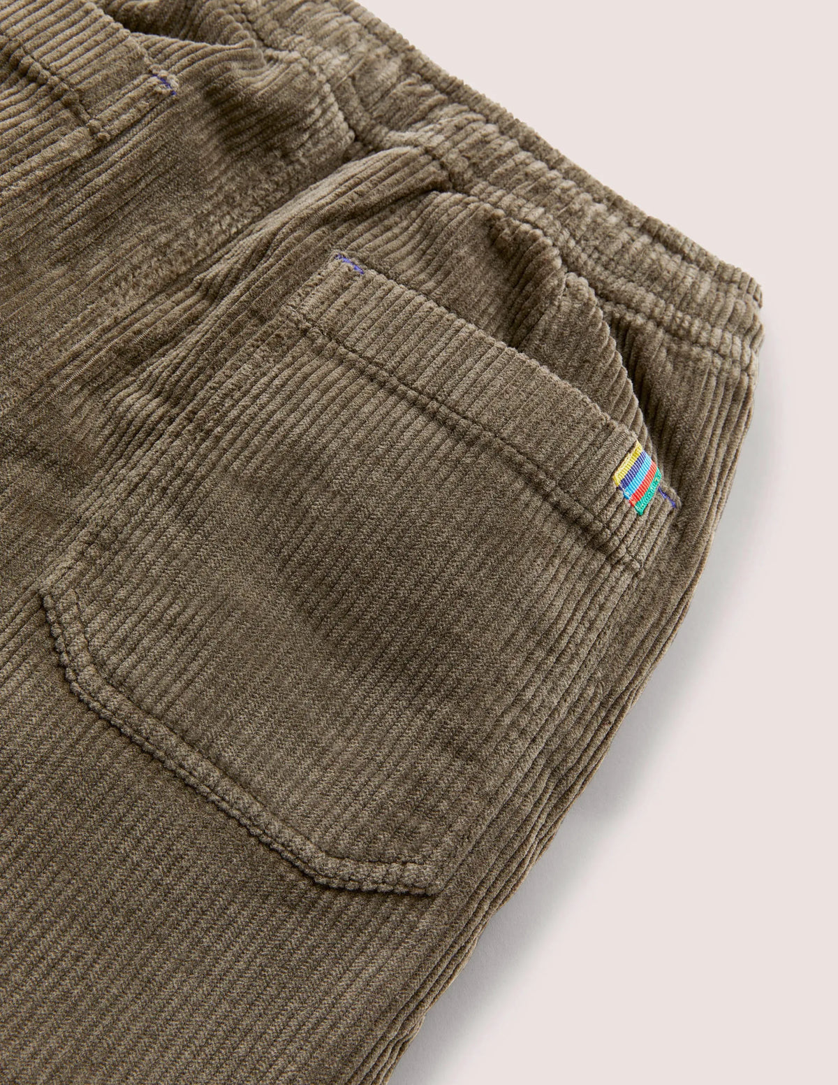 Lined Cord Pants-Khaki Green Cord