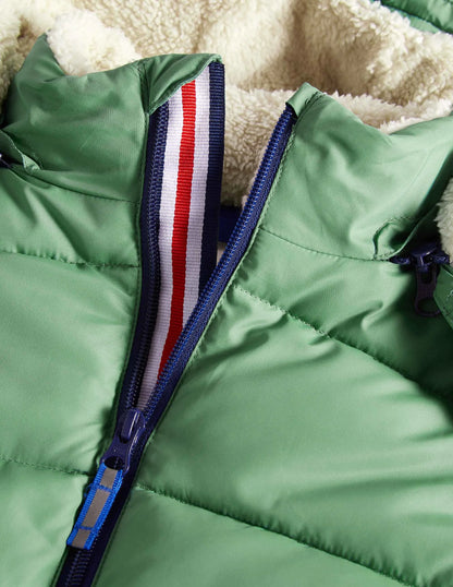 Water Resistant Padded Jacket-Rosemary Green