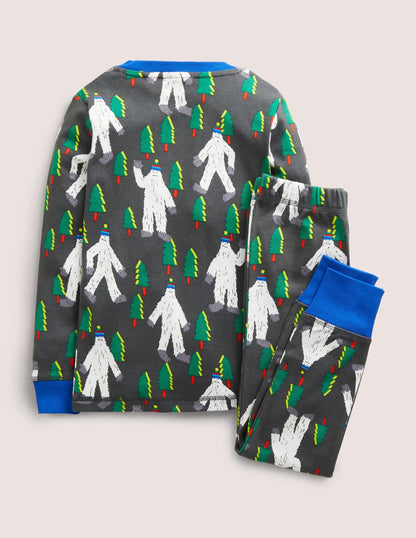 Snug Long John Pajamas-Smoke Grey Yeti