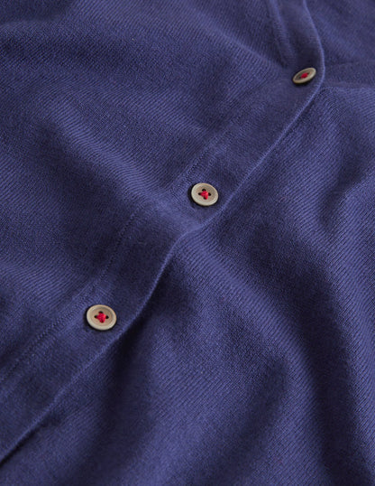 Cotton Cashmere Mix Cardigan-College Navy