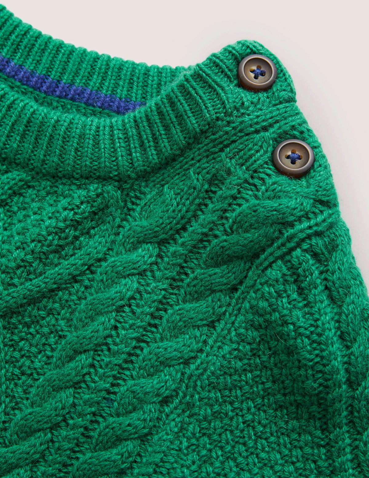 Cable Crew Sweater-Shady Glade Green