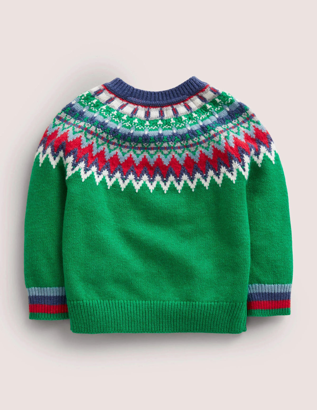 Classic Fair Isle Sweater-Trekking Green Multi Fair Isle