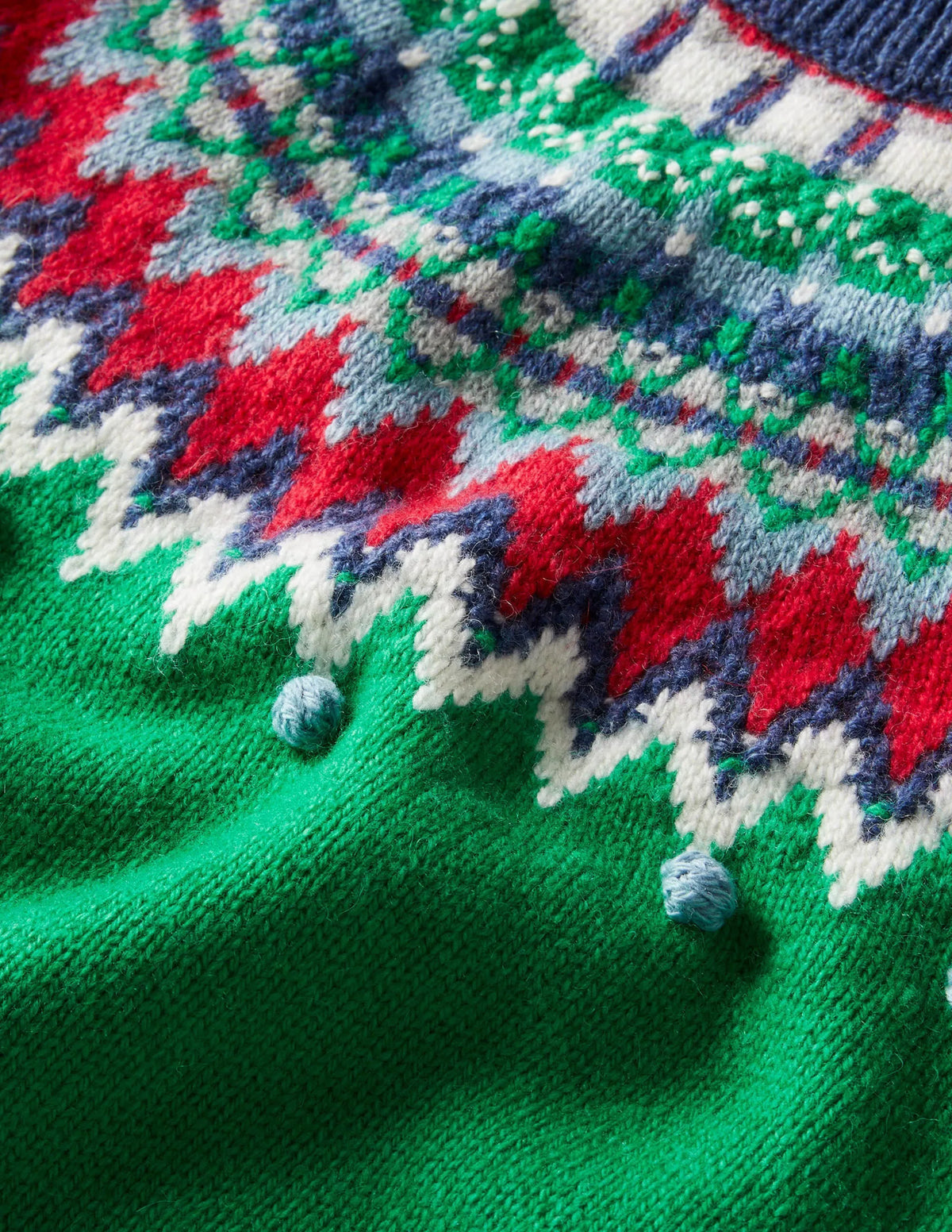 Classic Fair Isle Sweater-Trekking Green Multi Fair Isle