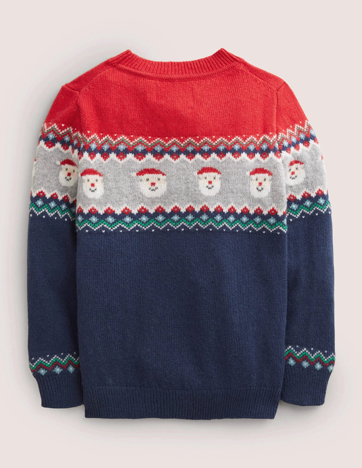 Navy Fair Isle Christmas Sweater-College Navy Father Christmas