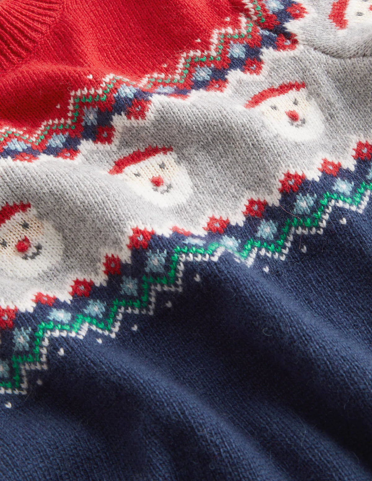 Navy Fair Isle Christmas Sweater-College Navy Father Christmas