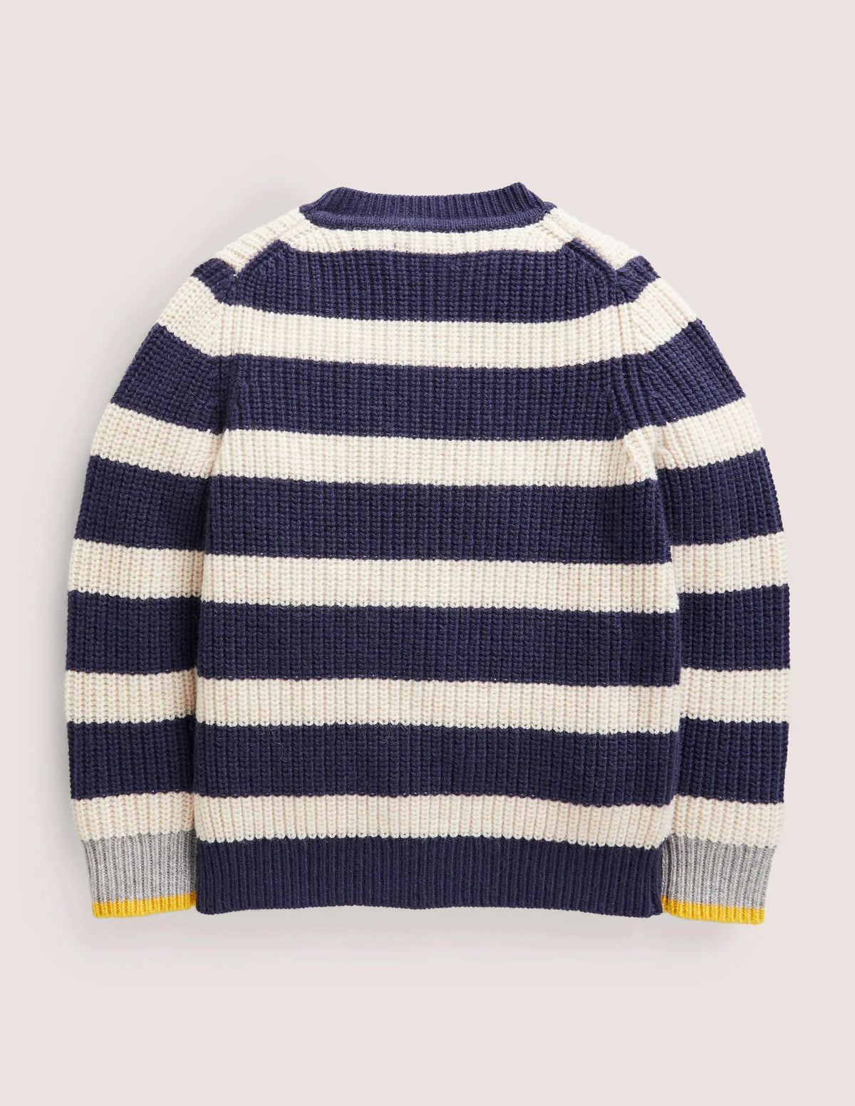 Chunky Knit Fishermans Sweater-College Navy