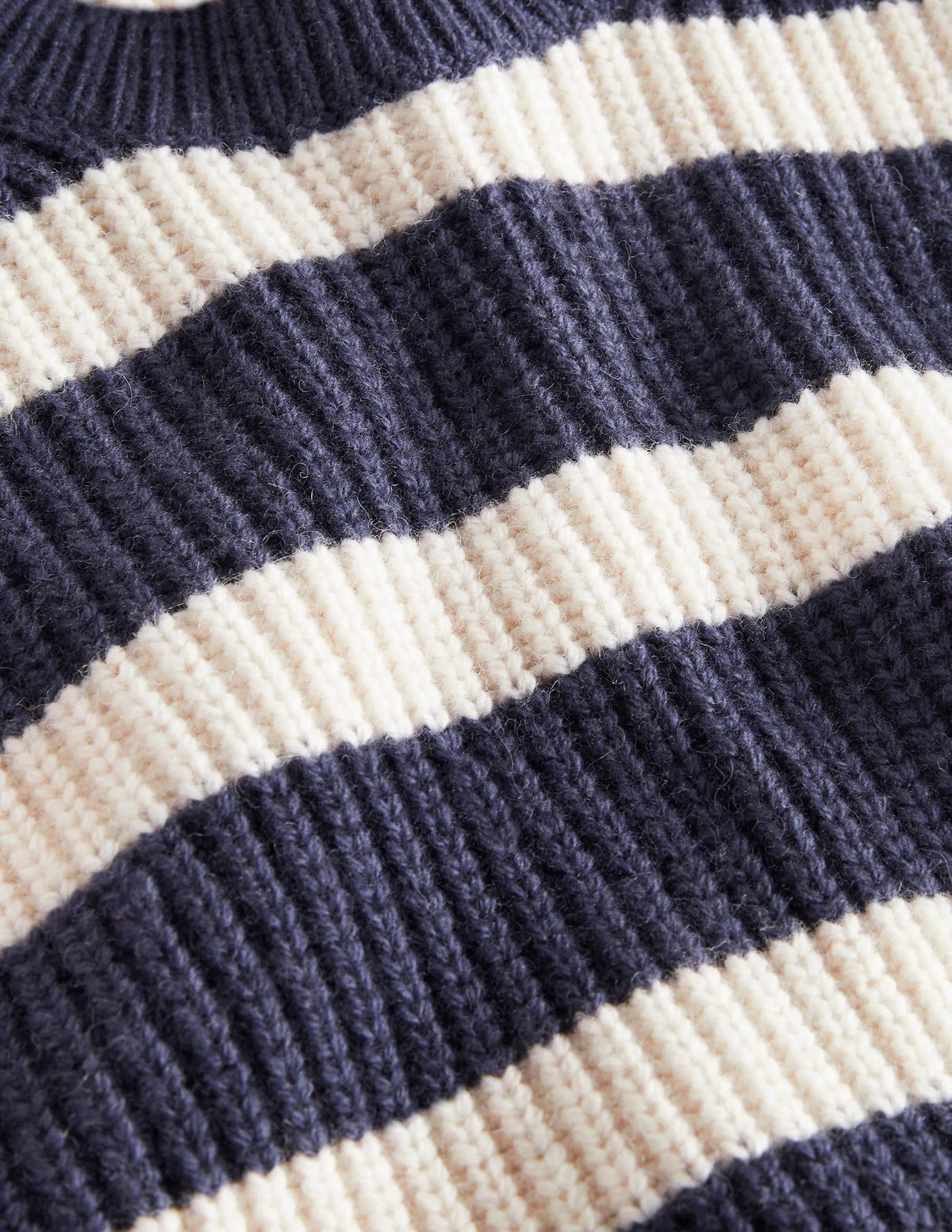 Chunky Knit Fishermans Sweater-College Navy