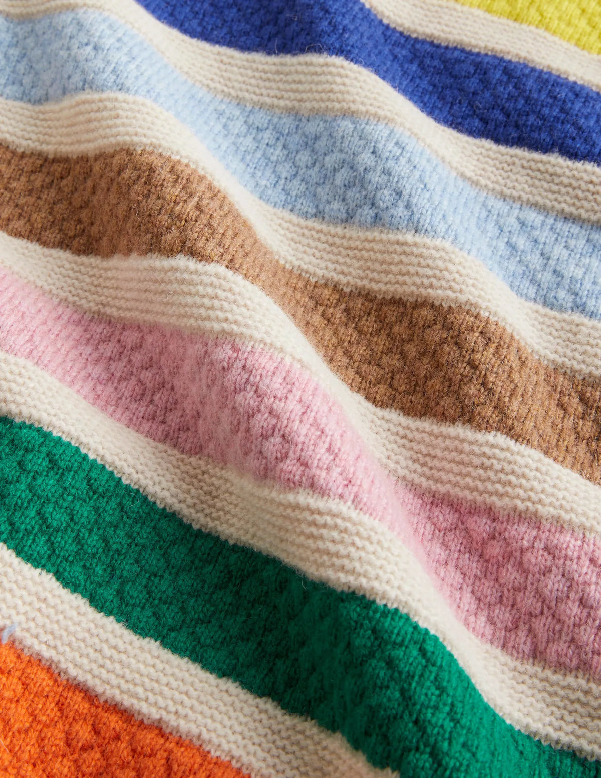 Mini-me Stripe Sweater-Oatmeal Rainbow Stripe
