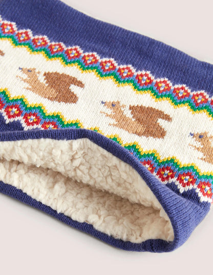Cosy Fair Isle Snood-Navy