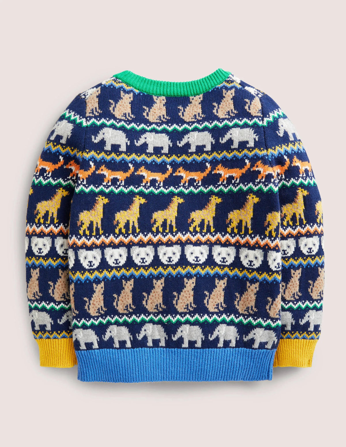 Fair Isle Sweater-College Navy Global Fair Isle