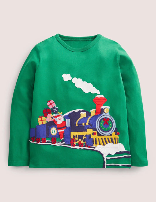 Festive Deliveries T-shirt-Shady Glade Train