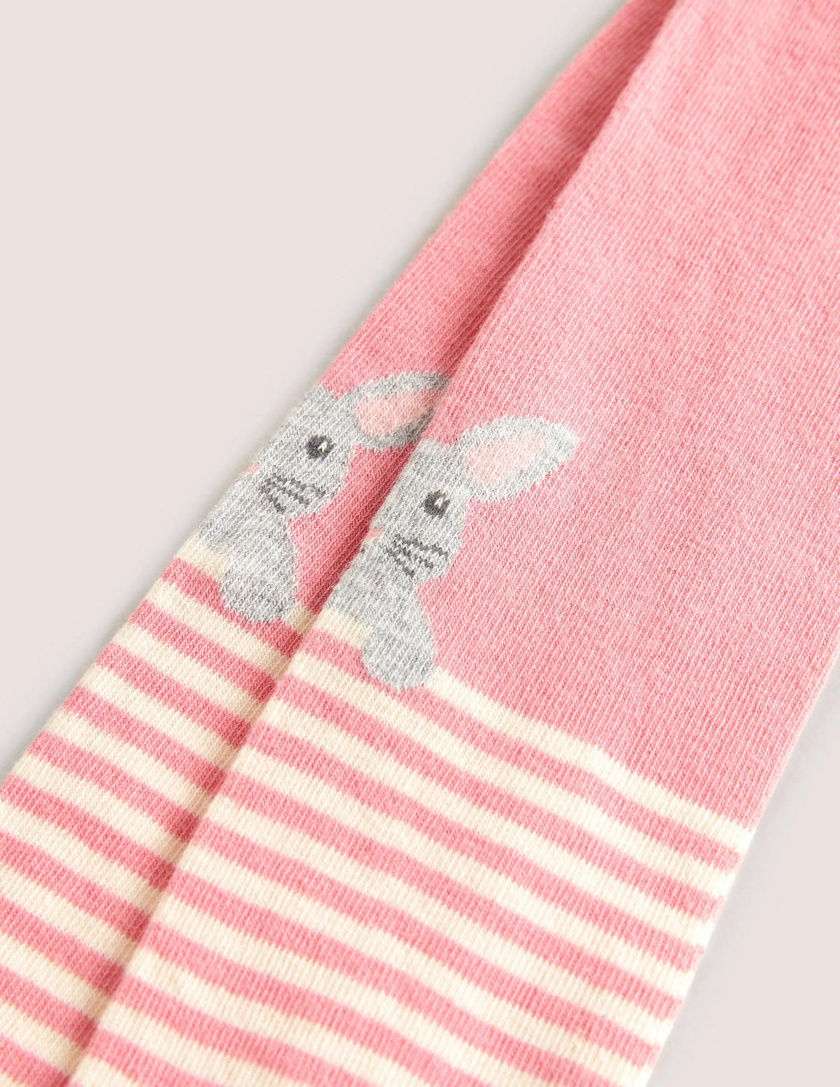 Patterned Tights-Pink Bunny