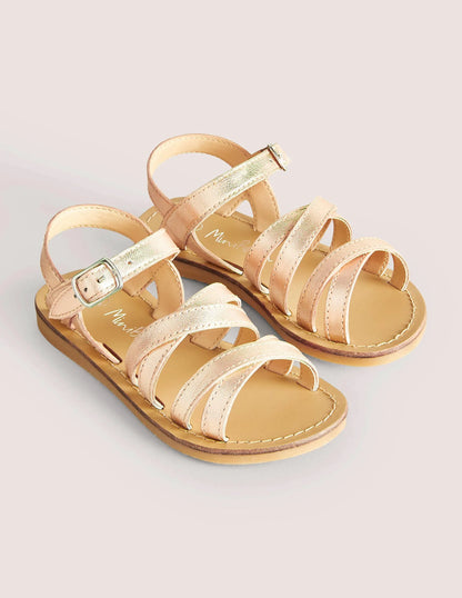 Everyday Sandals-Rose Gold Metallic