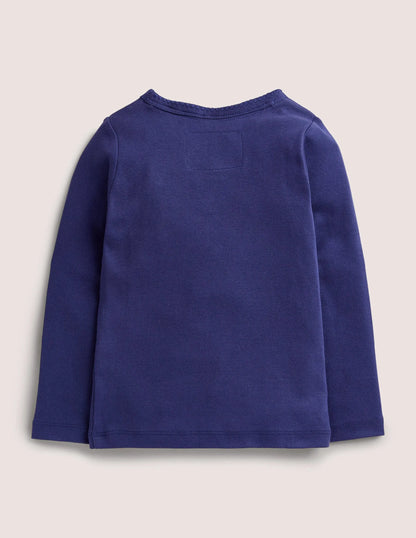 Long-sleeved Rosebud-Starboard Blue