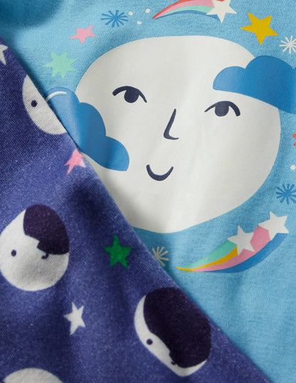Snug Glow-In-The-Dark Pajamas-Elizabethan Blue Moons