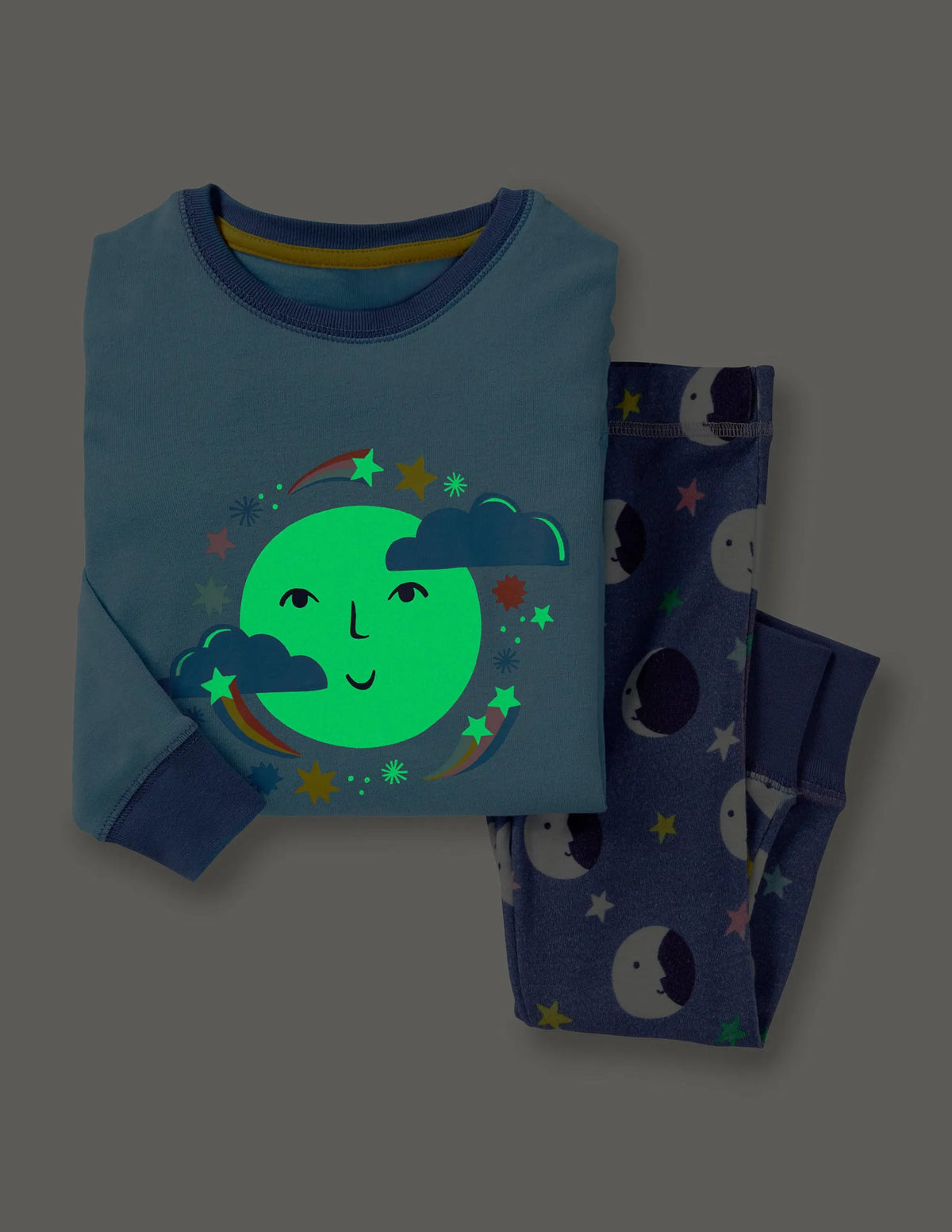 Snug Glow-In-The-Dark Pajamas-Elizabethan Blue Moons