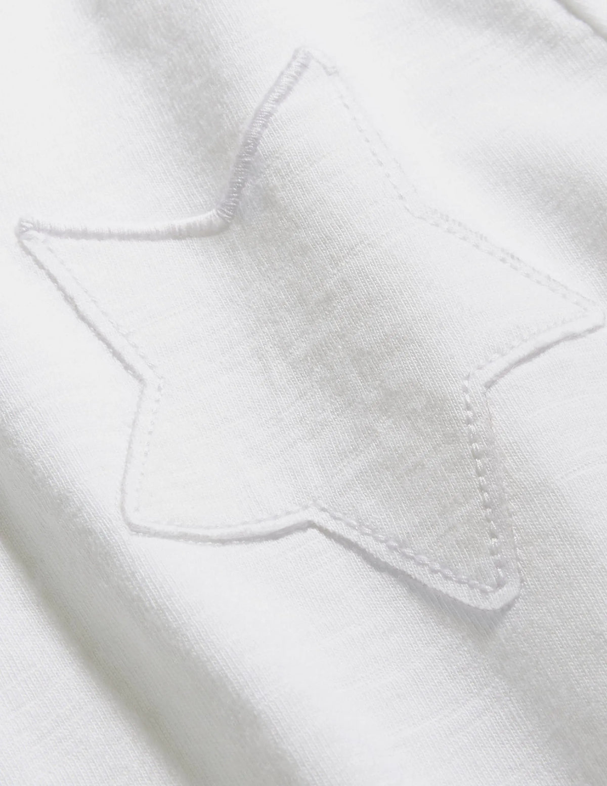 Star Pocket Slub T-shirt-White