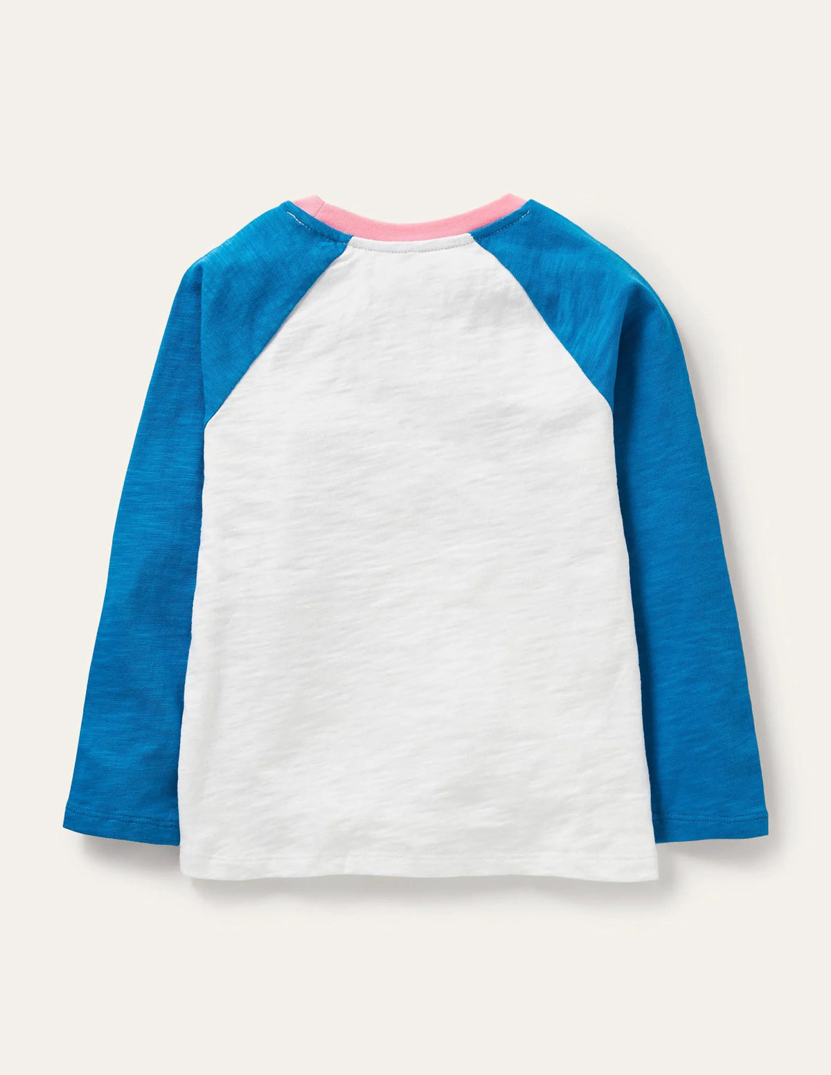 Slub Raglan T-shirt-Bright Marina Blue Rainbow