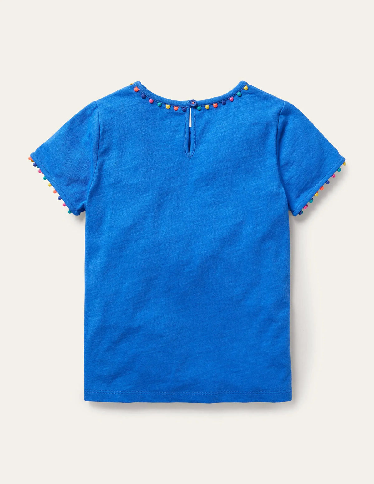 Charlie Pom Jersey T-shirt-Brilliant Blue