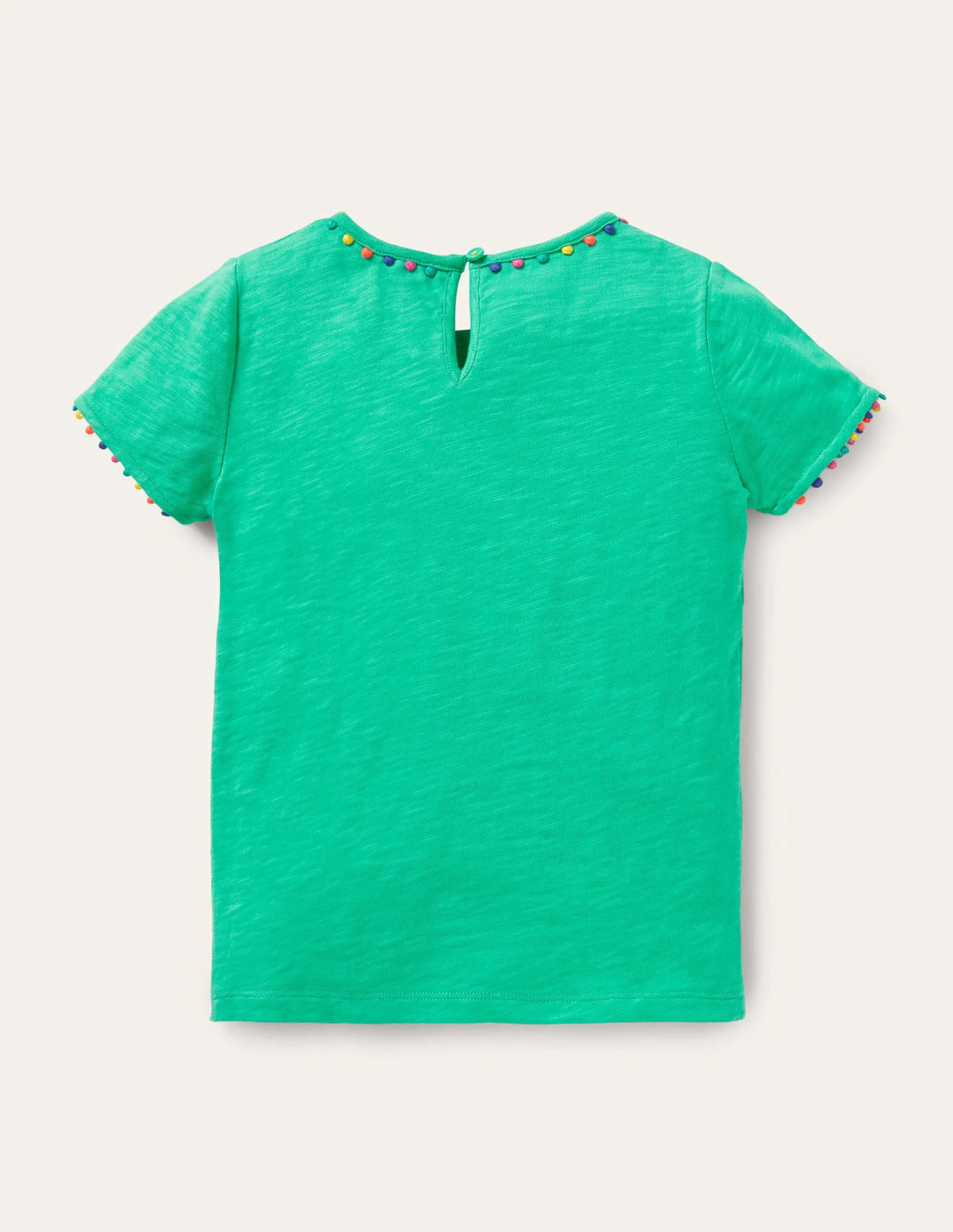 Charlie Pom Jersey T-shirt-Tropical Green