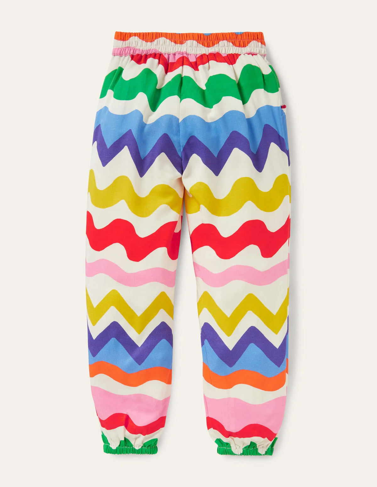 Relaxed Woven Printed Pants-Multi Ric-rac