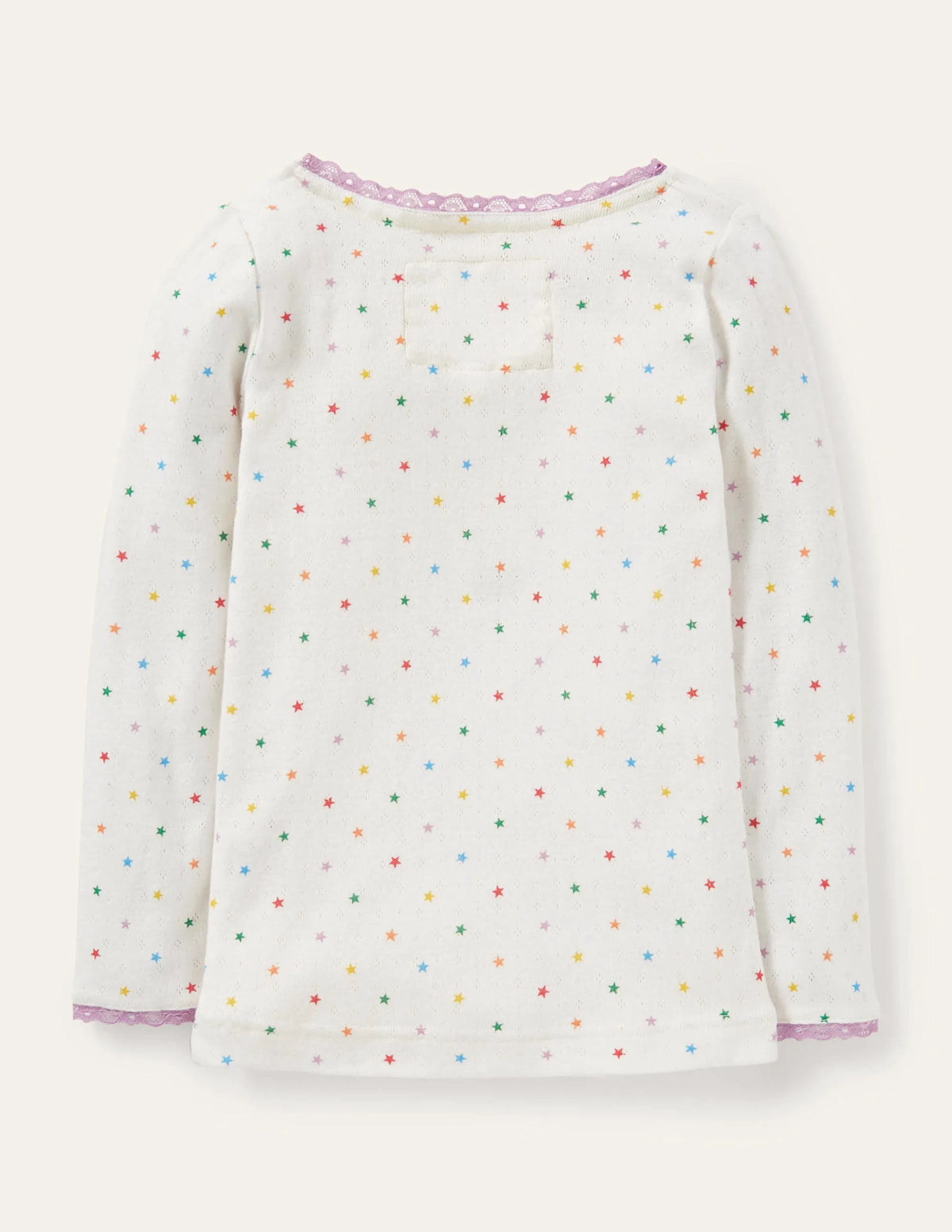 Supersoft Pointelle T-shirt-Ivory Multi Little Star