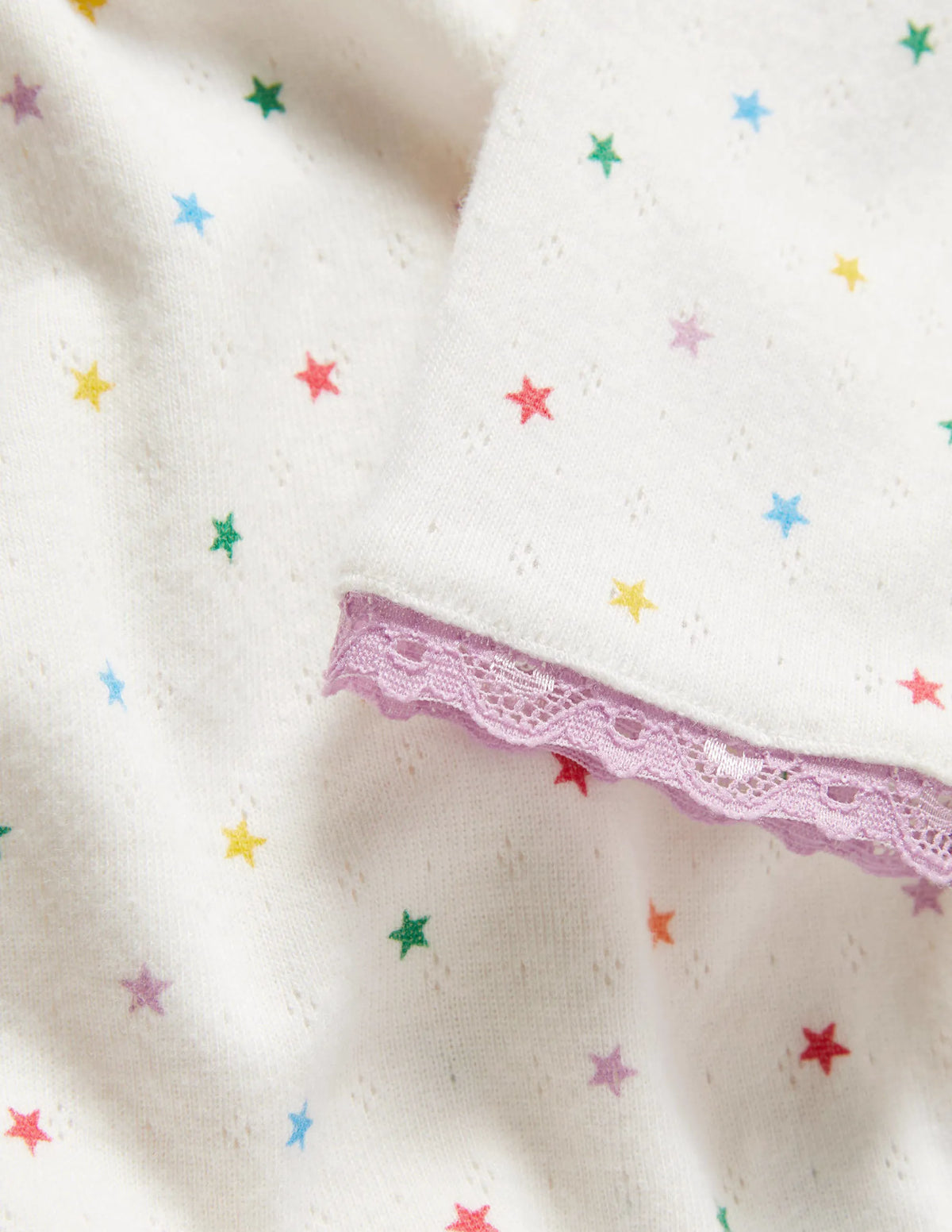 Supersoft Pointelle T-shirt-Ivory Multi Little Star