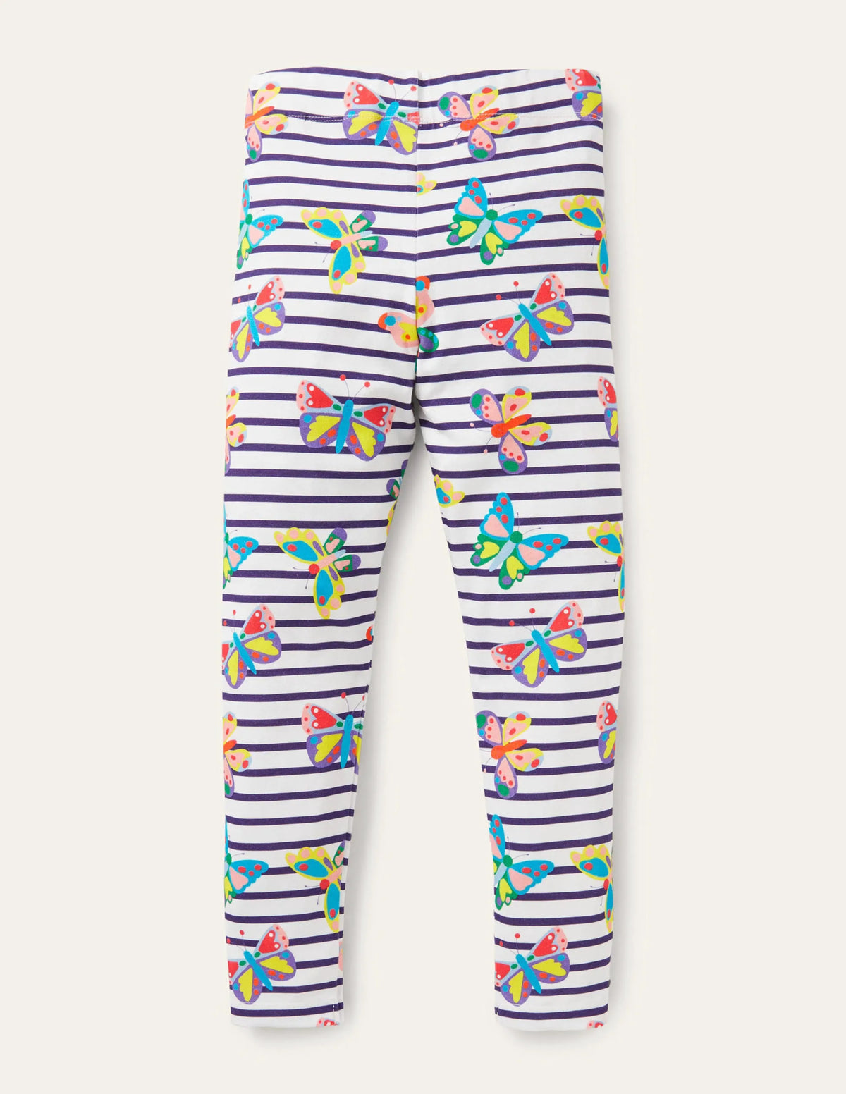 Fun Leggings-Multi Butterfly Stripe