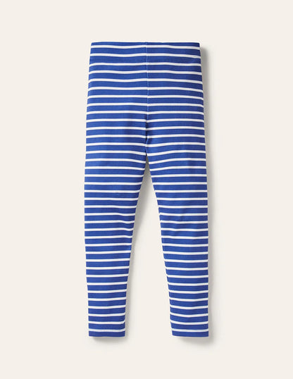 Fun Leggings-Elizabethan Blue/Ivory