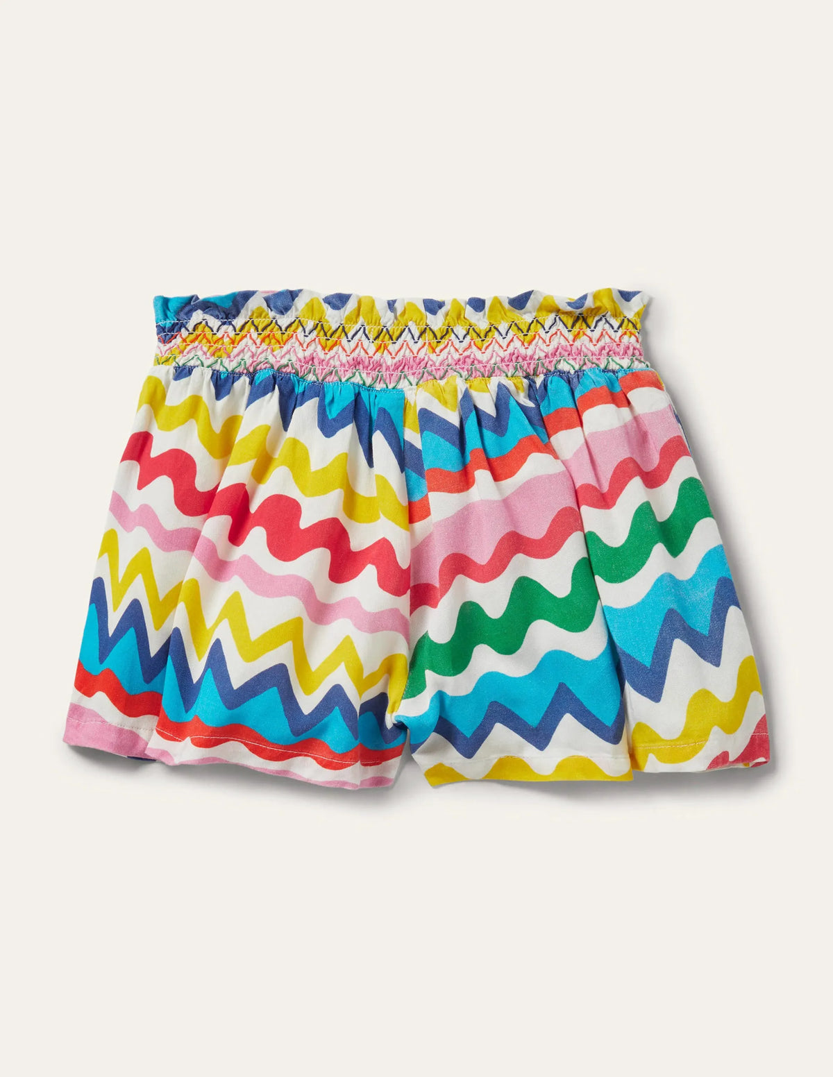 Shirred Waist Culotte Pants-Multi Ric-rac