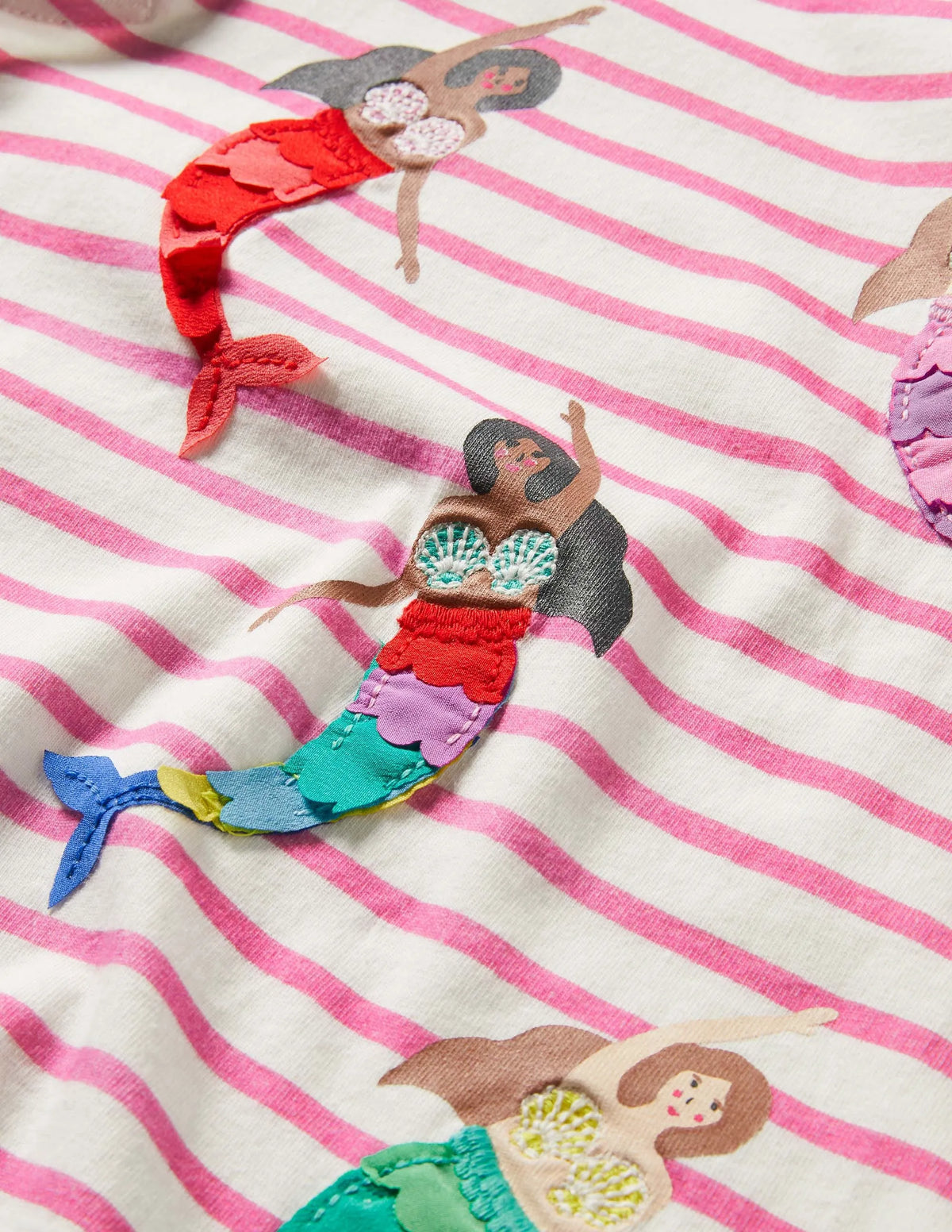 Ruffle Interest Logo T-shirt-Strawberry Ice Pink Mermaids