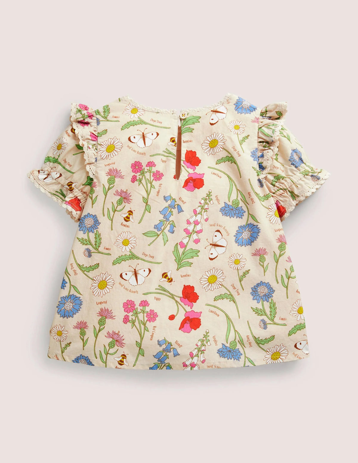 Printed Woven Blouse-Provence Dusty Pink Flowers