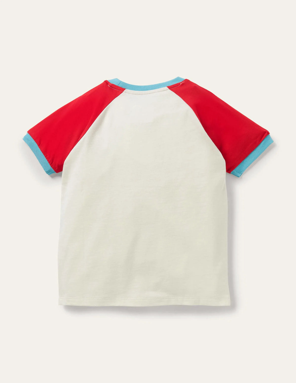 Printed Graphic Raglan T-shirt-Fire Red Campervan