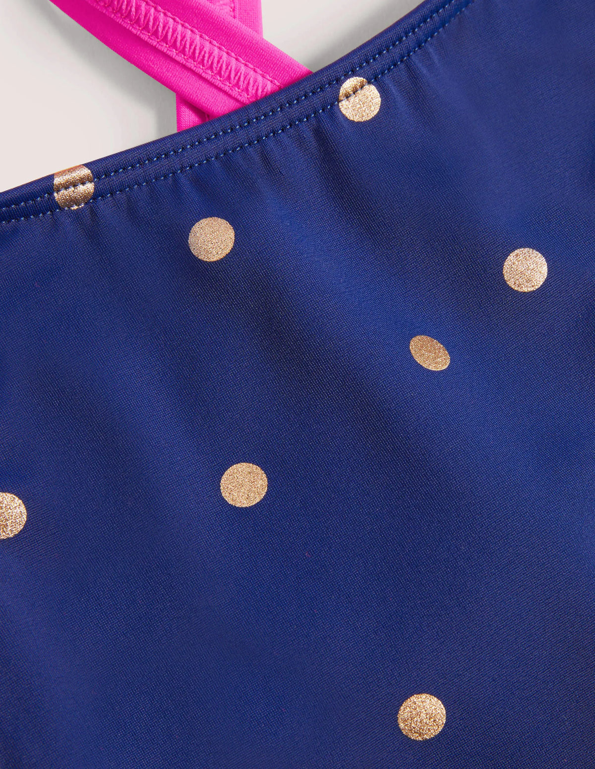 Cross-back Printed Swimsuit-Harmony Blue Gold Spot