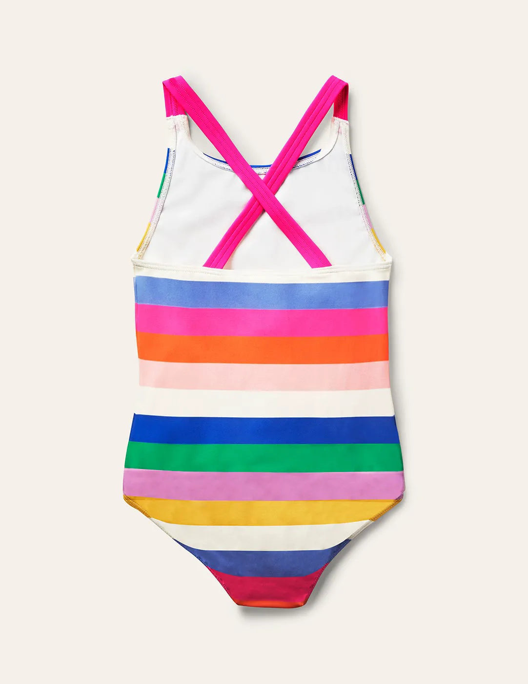 Cross-back Printed Swimsuit-Rainbow Multi