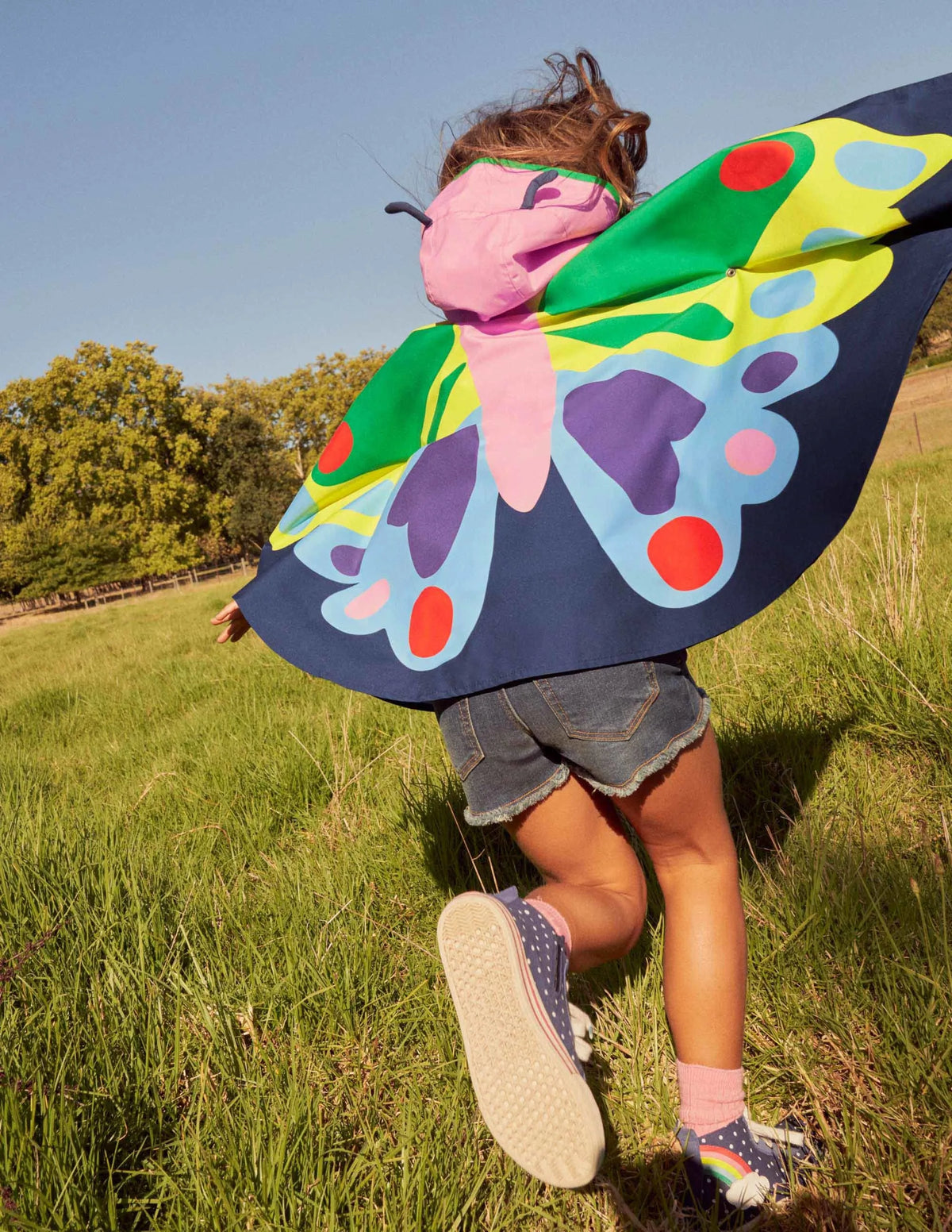 Butterfly Poncho-College Navy