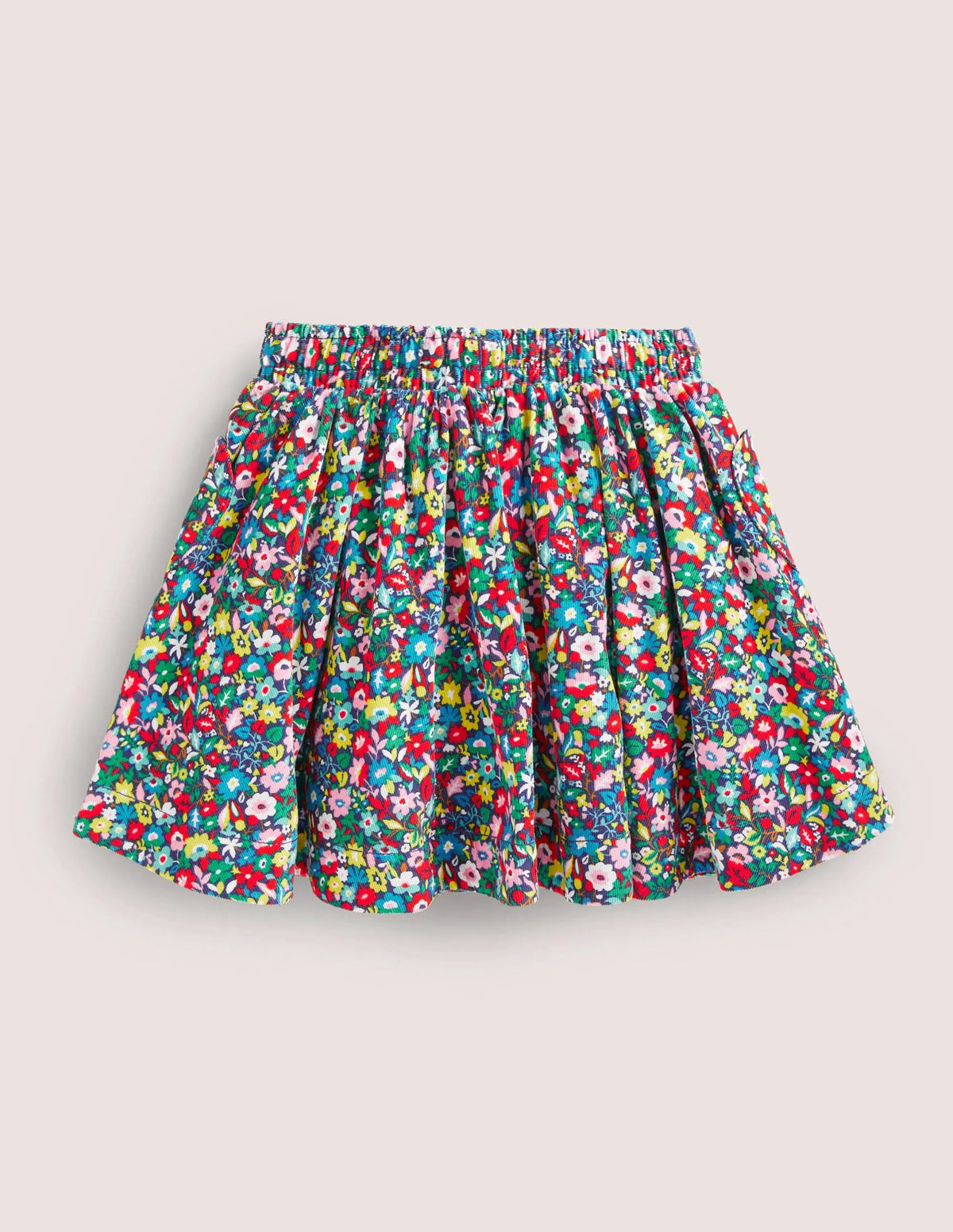 Woven Twirly Skirt-Multi Patchwork Floral