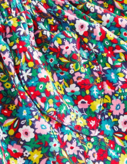 Woven Twirly Skirt-Multi Patchwork Floral