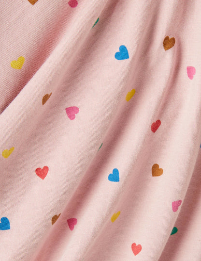 Twirly Skater Dress-Boto Pink Hearts